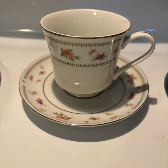 Other - Vintage Abingdon Fine Porcelain China Tea Cup and Saucer Set Made in Japan